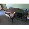 Image 1 : LUNCHROOM FURNISHINGS. 5 TABLES, 13 CHAIRS, 'MOTHER OF PEARL' PICTURE