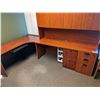 Image 1 : CONTENTS OF MIDDLE OFFICE. 6' ARTIFICIAL PLANT, 4' FOLDING TABLE, 9'X66" DESK WITH HUTCH