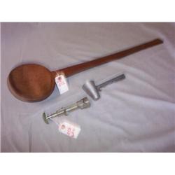 HAND CARVED WOODEN LADLE