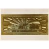 Image 2 : 1999  REPLICA GOLD FOIL US $100 BILL 24KT LAYERED