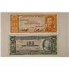 2 BANK OF BOLIVIA BILLS: 1962-50 BOLIVIANOS & 1945