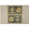 Image 2 : 2-1950'S PAKISTAN 1 RUPEE BILLS SOME PINHOLES AND