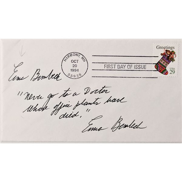 Author Erma Bombeck signed first day cover