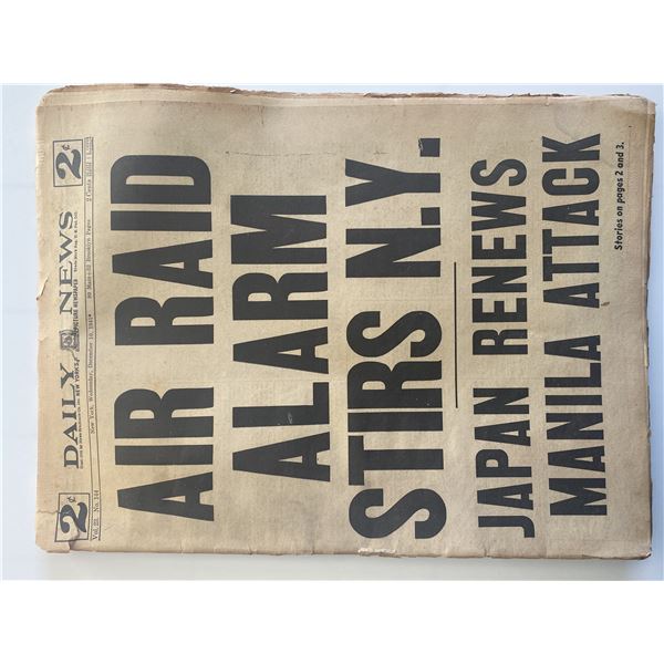 New York Daily News Original 1941 Vintage Newspaper