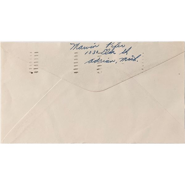 Racecar Driver Marvin Pifer signed envelope