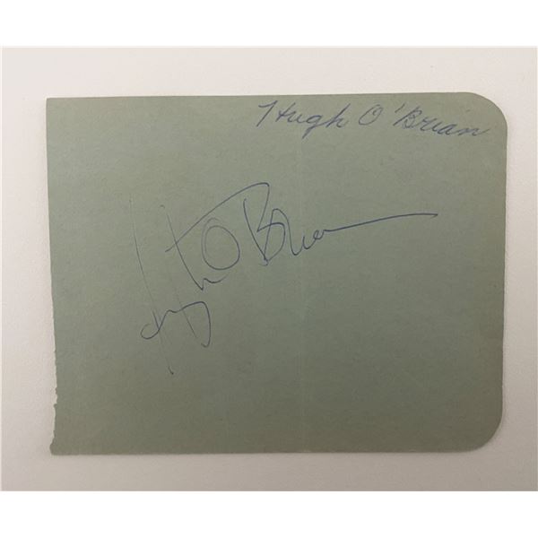 Actor Hugh O'Brian signature cut