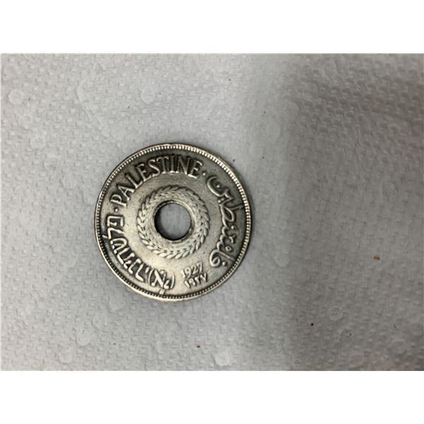 1927 Palestinian 20 Mils coin