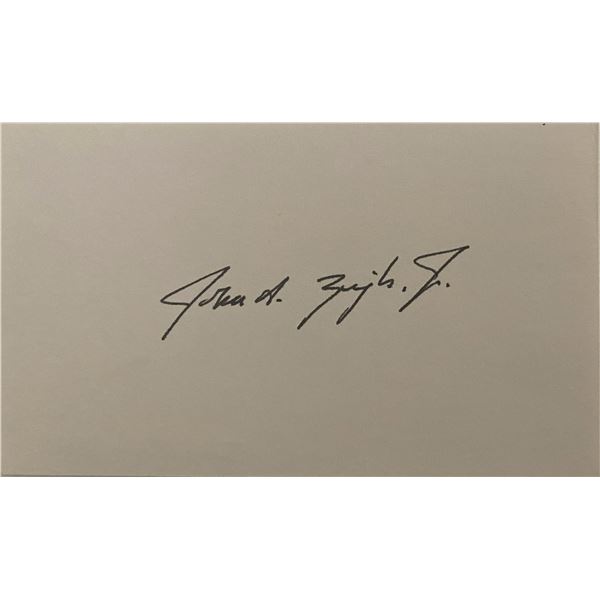 President of the NHL John A. Ziegler Jr original signature original signature