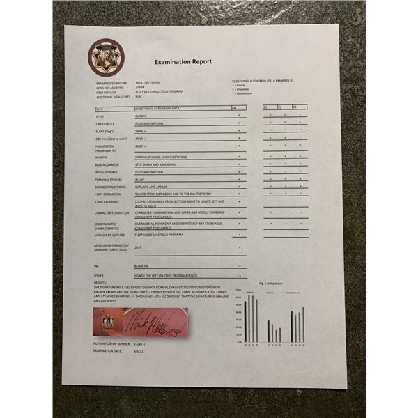 Mick Fleetwood signed 2019 tour book