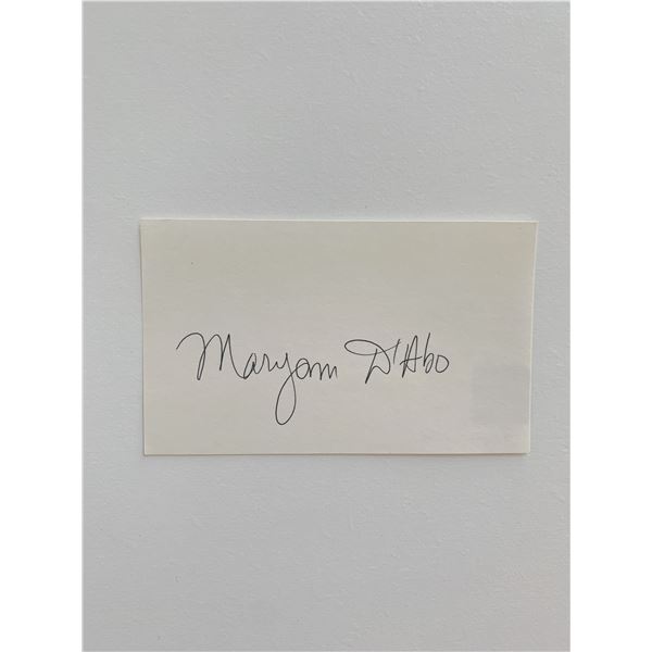 Maryam d'Abo original signature