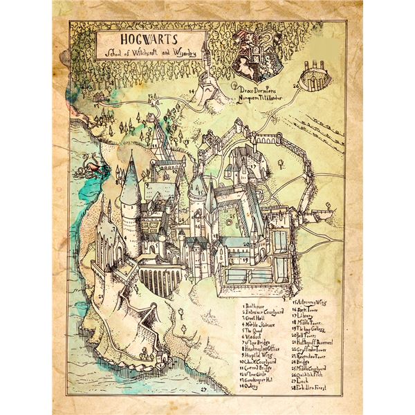 Harry Potter Hogwarts Map Prop Print