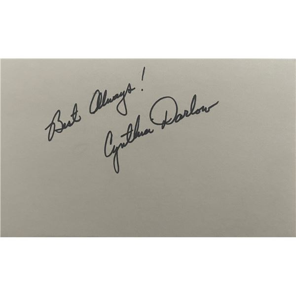 Actress Cynthia Darlow original signature
