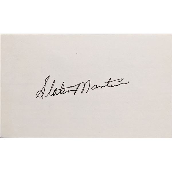Basketball HOF Slater Martin autograph