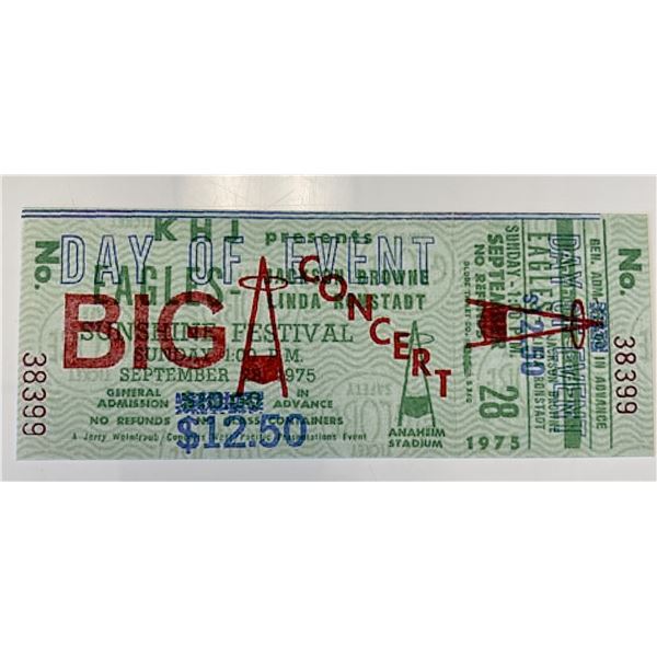 1975 Eagles concert ticket unsigned