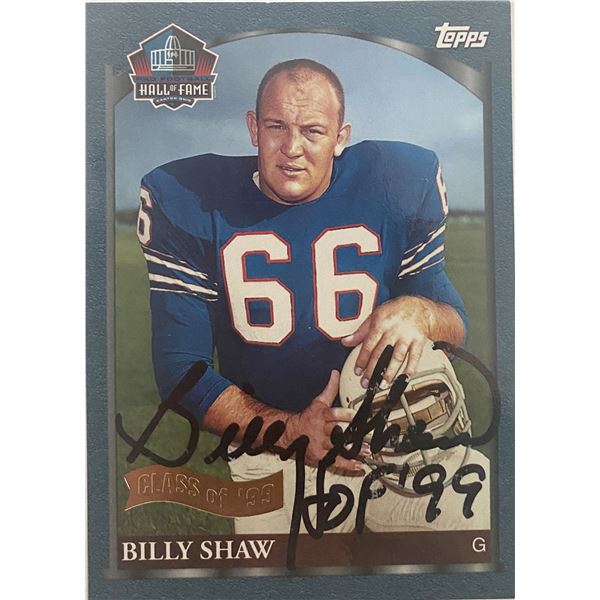 Buffalo Bills Billy Shaw signed 1999 Topps HOF Trading Card