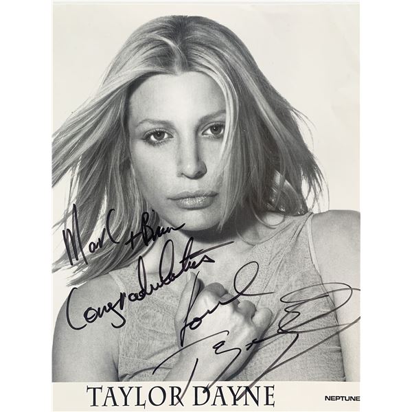 Taylor Dayne signed photo