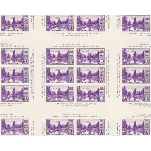 USA #770 Mount Rainer Farley Sheet- RARE