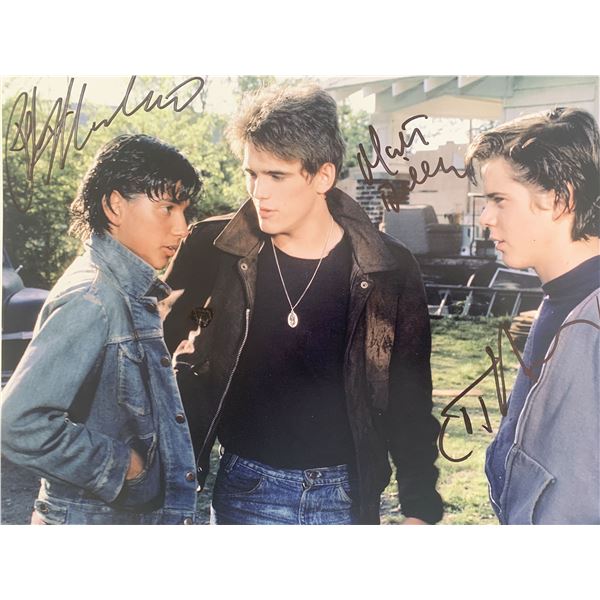The Outsiders cast signed movie photo