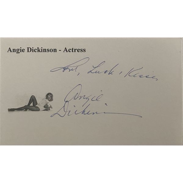 Angie Dickinson original signature