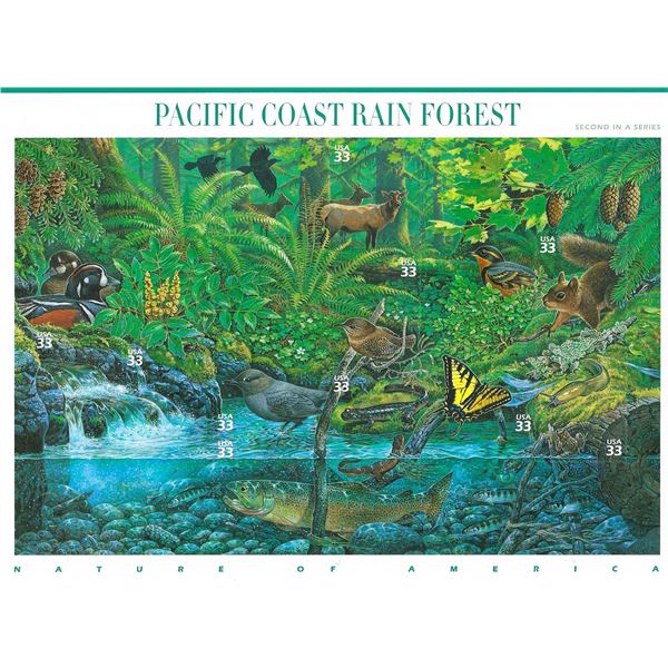 Pacific Coast Rain Forest Stamp Sheet