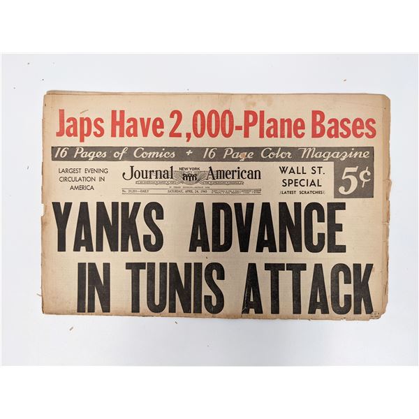 New York Journal American 1943 Vintage Newspaper