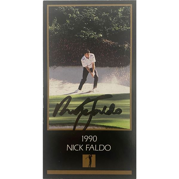 Nick Faldo Signed 1990 Masters Champion Golf Card