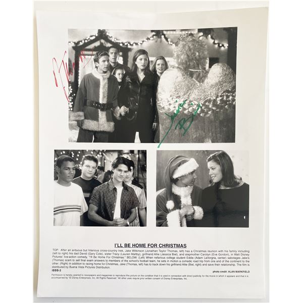 I'll Be Home for Christmas Jessica Biel and Jonathan Taylor Thomas signed movie photo