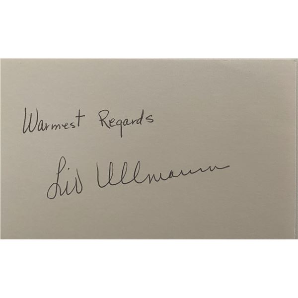 Liv Ullmann original signature