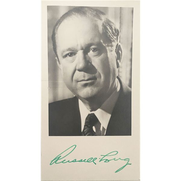 US Senator Russell Long signed photo