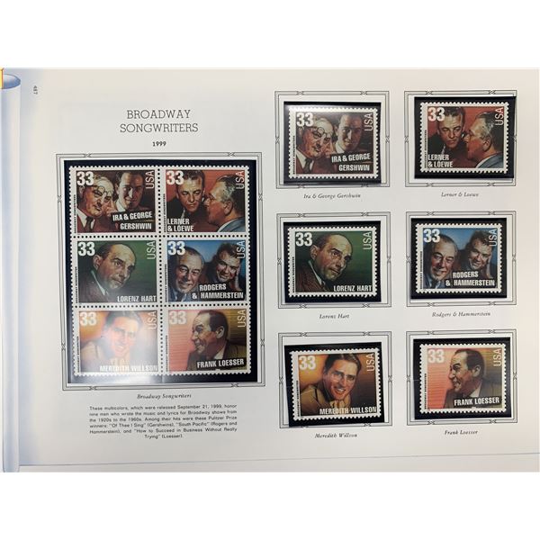 Broadway songwriters stamp set