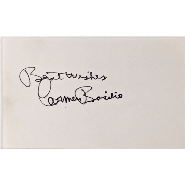 Boxing Legend Carmen Basilio autograph