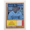Image 1 : Delino DeShields Jr. Baseball Trading Card with Game Worn Jersey Swatch - Topps Clubhouse Collection