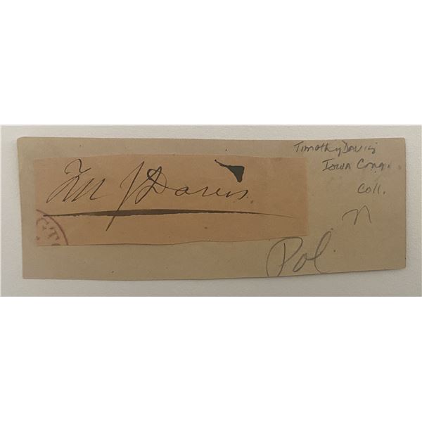 Iowa Politician Timothy Davis original signature