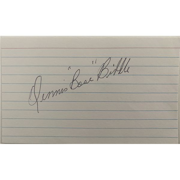 Negro League Baseball player Dennis Biddle original signature