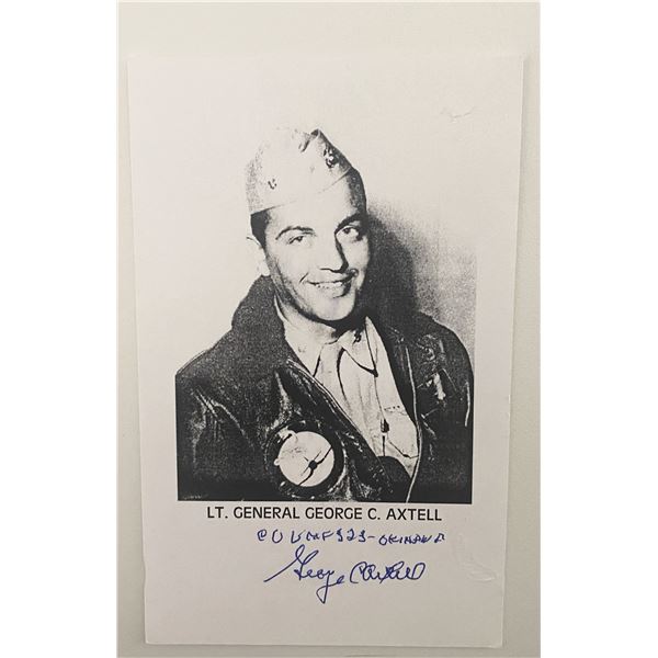 Lt. General George C. Axtell signed photo