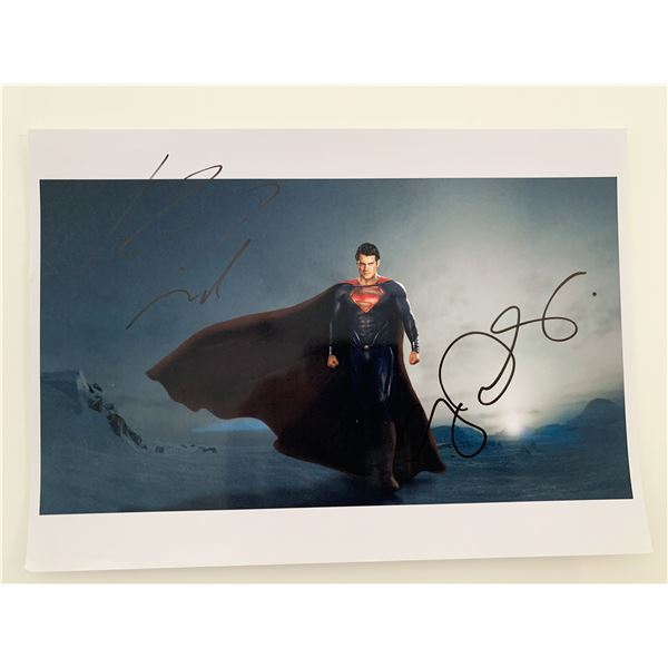 Superman Henry Cavill & Amy Adams Signed Movie Photo