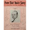 Image 1 : Prove That You're Sorry signed sheet music