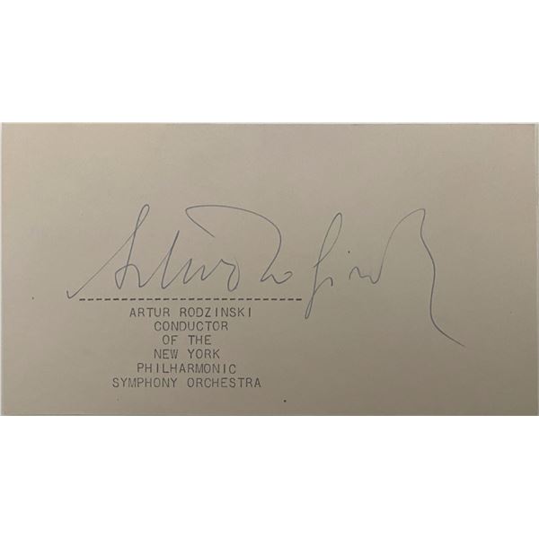 New York Philharmonic Conductor Arthur Rodzinski Original Signature