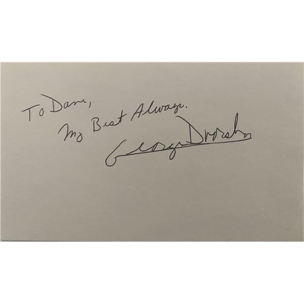 Actor George Dvorsky original signature