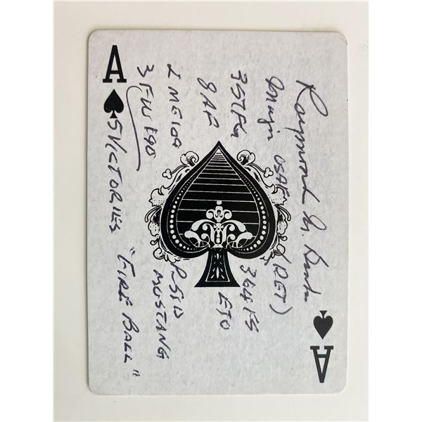 WWII Raymond M. Bank Signed Playing Card