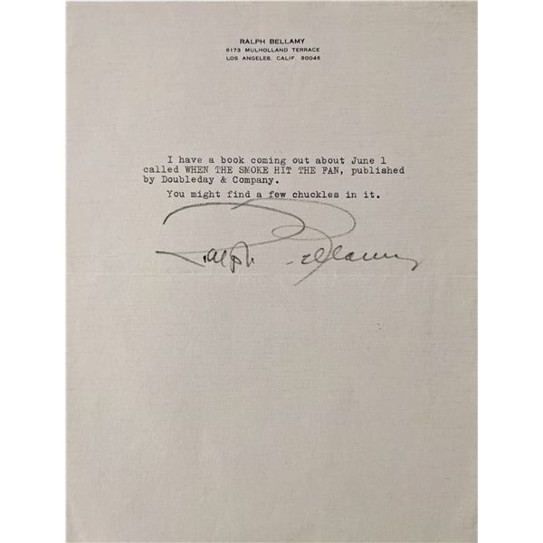 Ralph Bellamy printed signature