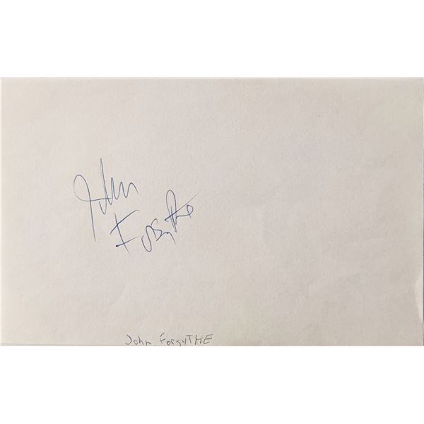 Actor John Forsythe autograph