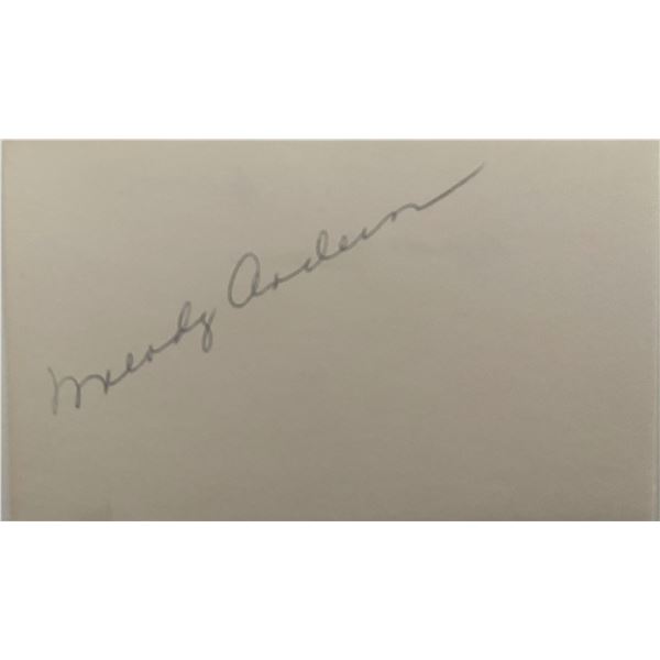 Melody Anderson original signature