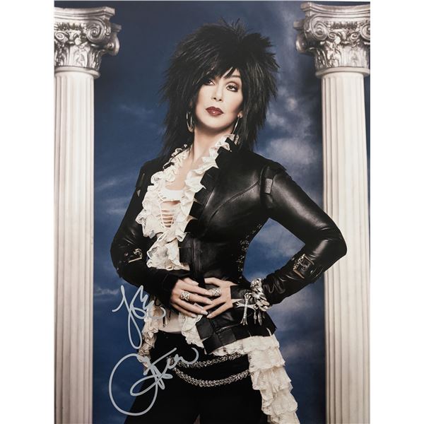 Cher signed magazine page