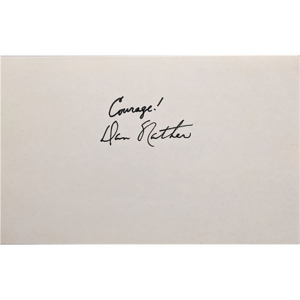 Newscaster Dan Rather signature