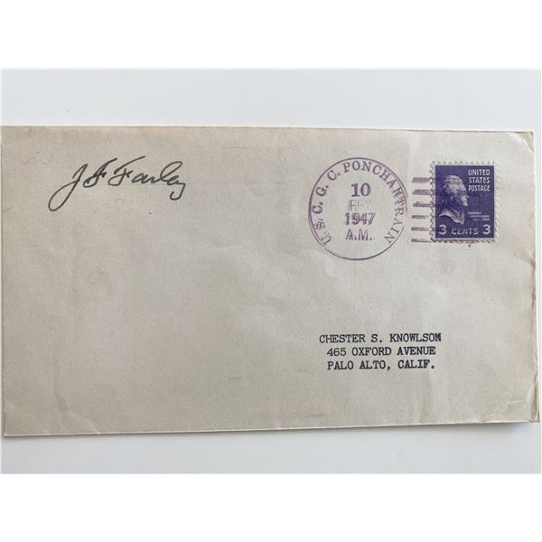 WWII Admiral J.F. Farley Signed Cover