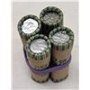 Image 1 : Lot of Four Rolls of American Dimes. Unchecked