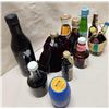 Image 1 : Lot of 11 Larger Mini Bottles containing Various Wine, Rum, Tequilas and Liqueurs