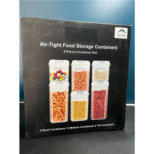 Lot of Air-Tight Food Storage Containers w/ Lids - 6PC Set