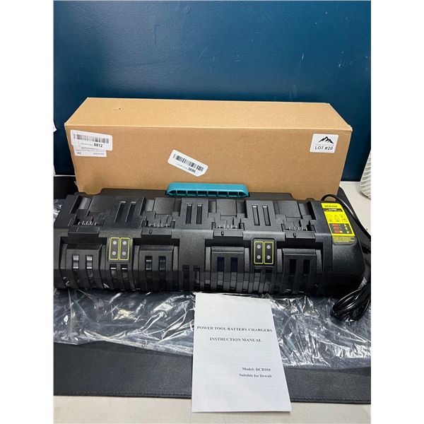 Lot of 1 DCB104 4-Port Fast Charger for Dewalt 12V/20V Li-Ion Batteries